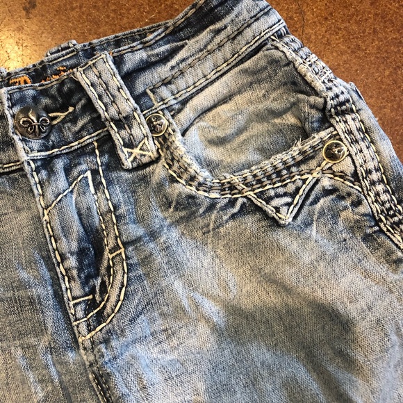 Rock Revival Baxter Slim Bootcut Jeans Sz 27 - Picture 4 of 16